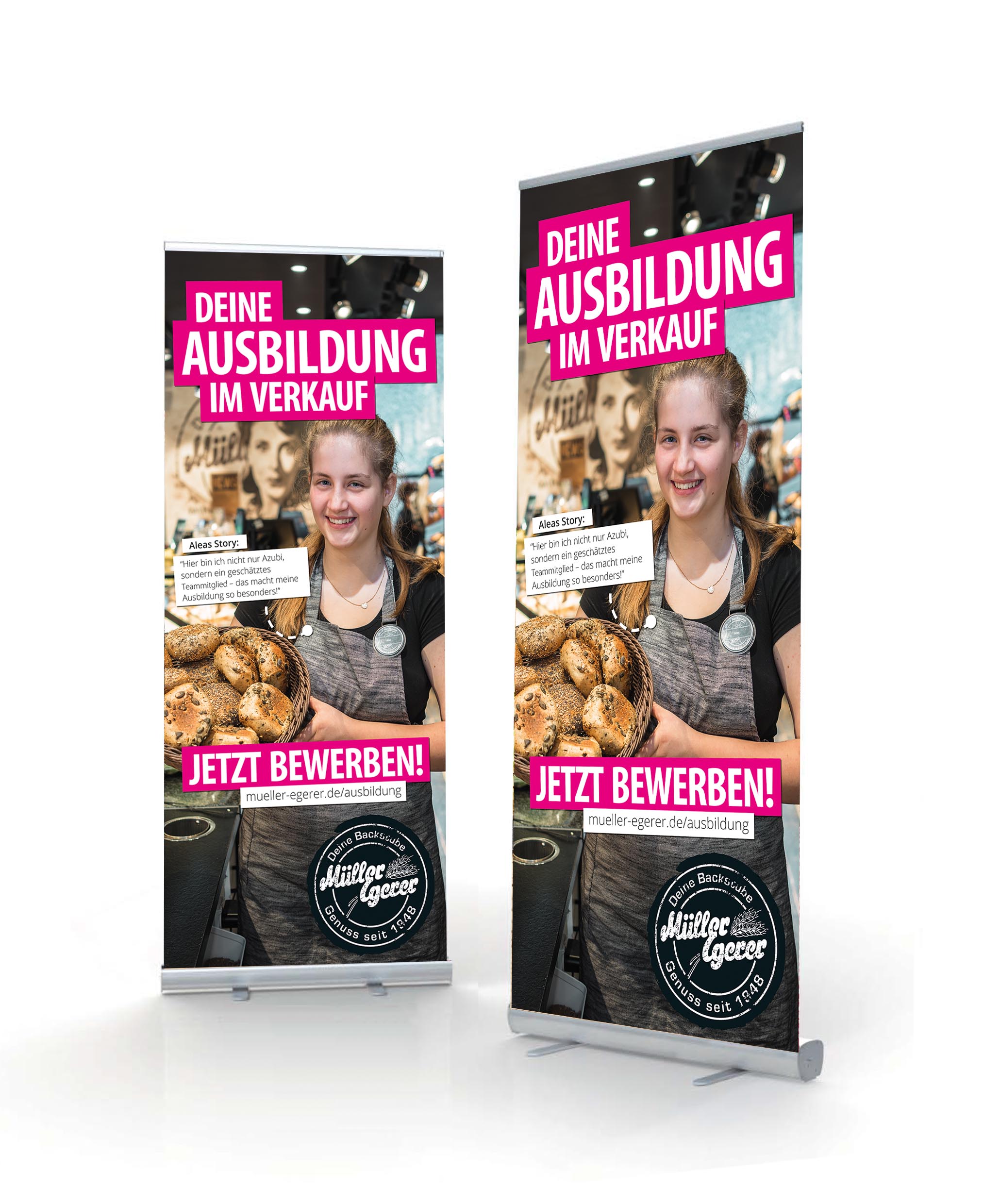 Roll-Ups von mhprint.de mit PVC-freien Displayfolien